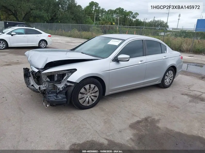 2011 HONDA ACCORD VIN 1HGCP2F3XBA145972 — фото 2