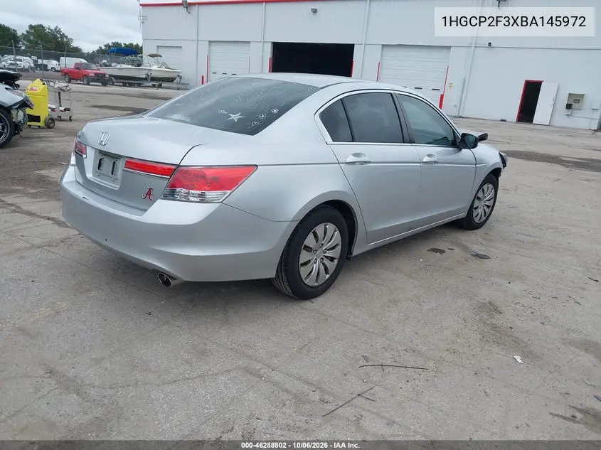 2011 HONDA ACCORD VIN 1HGCP2F3XBA145972 — фото 4