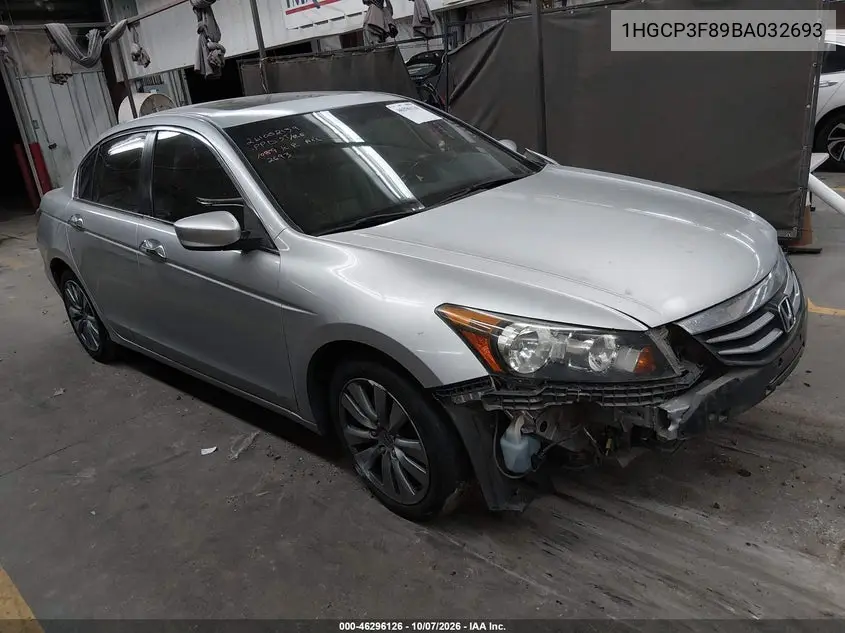HONDA ACCORD 2011, VIN 1HGCP3F89BA032693