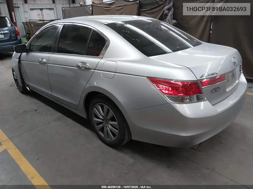 2011 HONDA ACCORD VIN 1HGCP3F89BA032693 — фото 3