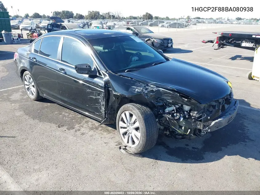 HONDA ACCORD 2011, VIN 1HGCP2F88BA080938