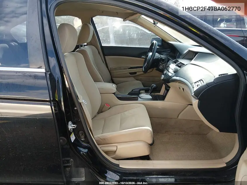 2011 HONDA ACCORD VIN 1HGCP2F49BA062770 — фото 5