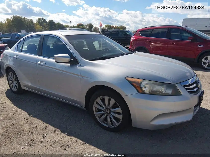 HONDA ACCORD 2011, VIN 1HGCP2F87BA154334
