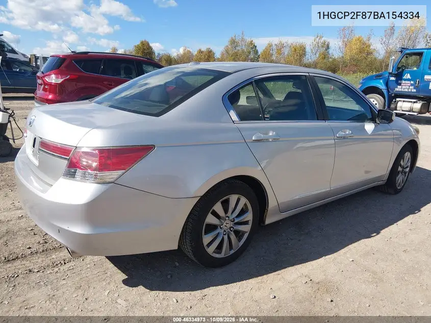 2011 HONDA ACCORD VIN 1HGCP2F87BA154334 — фото 4