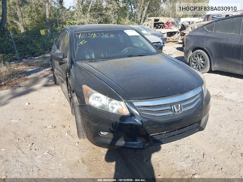 HONDA ACCORD 2011, VIN 1HGCP3F83BA030910
