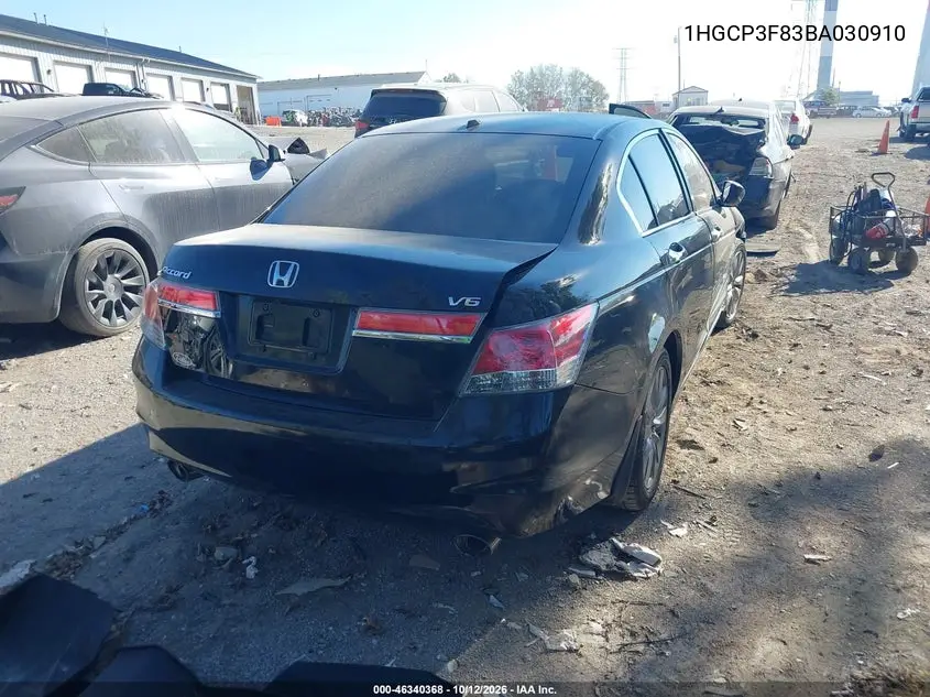 2011 HONDA ACCORD VIN 1HGCP3F83BA030910 — фото 4