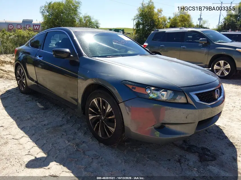HONDA ACCORD 2011, VIN 1HGCS1B79BA003355