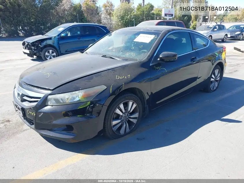 2011 HONDA ACCORD VIN 1HGCS1B71BA012504 — фото 2