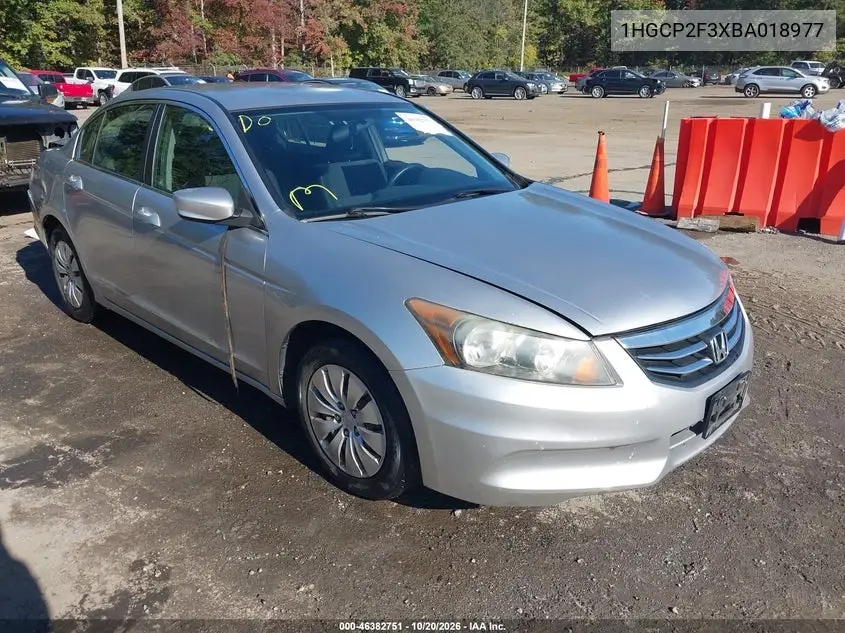 HONDA ACCORD 2011, VIN 1HGCP2F3XBA018977