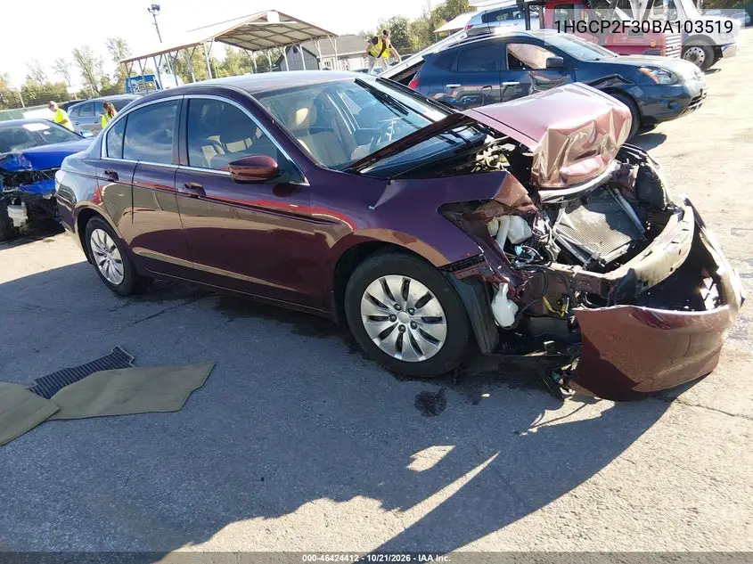 HONDA ACCORD 2011, VIN 1HGCP2F30BA103519