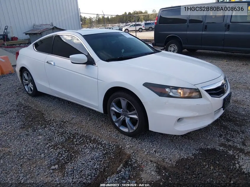 HONDA ACCORD 2011, VIN 1HGCS2B80BA008636