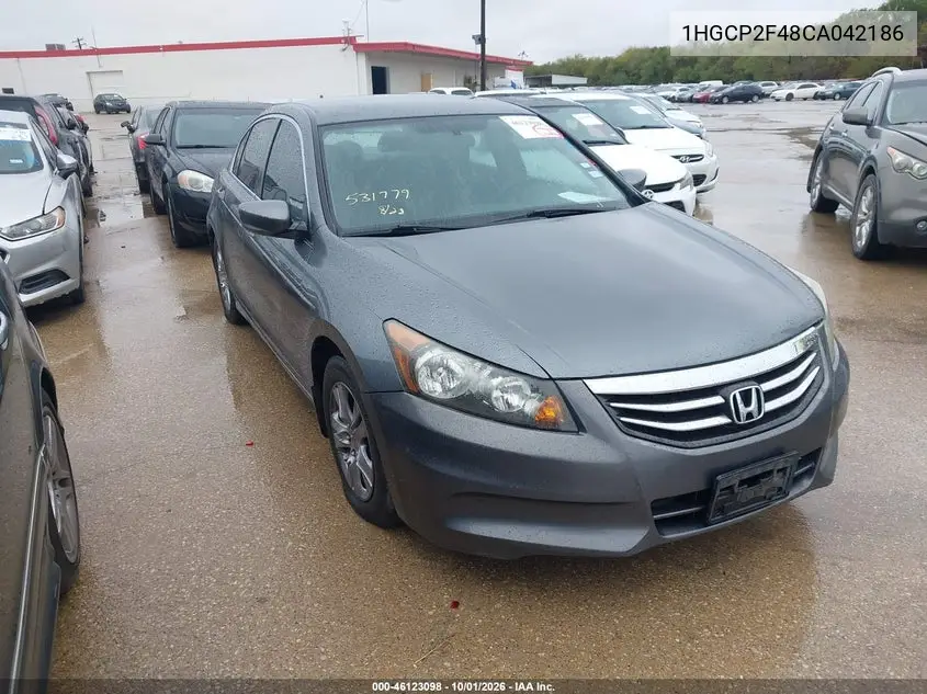 HONDA ACCORD 2012, VIN 1HGCP2F48CA042186