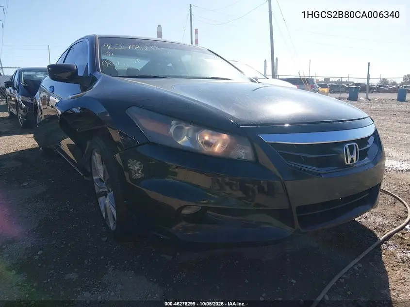 HONDA ACCORD 2012, VIN 1HGCS2B80CA006340