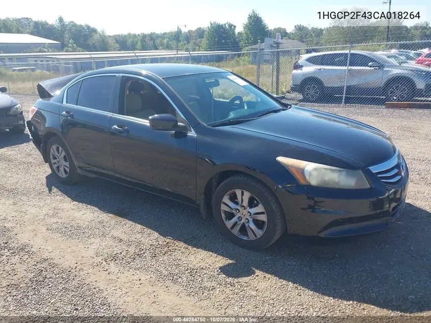 HONDA ACCORD 2012, VIN 1HGCP2F43CA018264