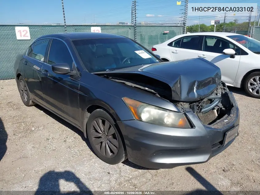 HONDA ACCORD 2012, VIN 1HGCP2F84CA033102