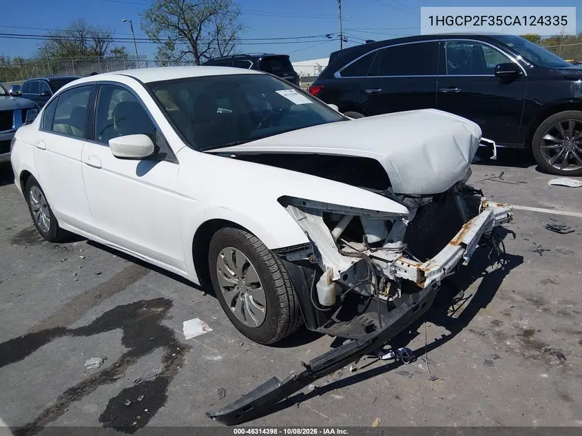 HONDA ACCORD 2012, VIN 1HGCP2F35CA124335