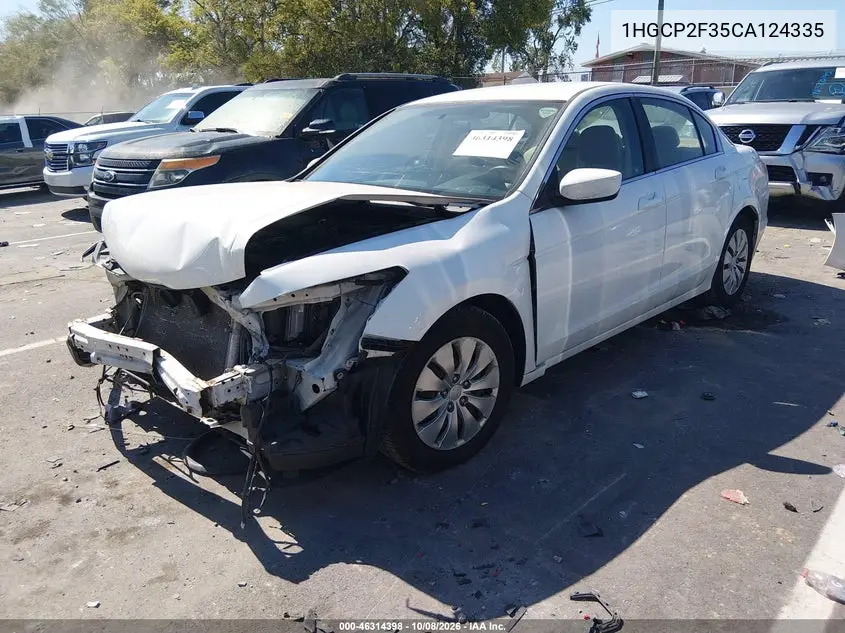 2012 HONDA ACCORD VIN 1HGCP2F35CA124335 — фото 2