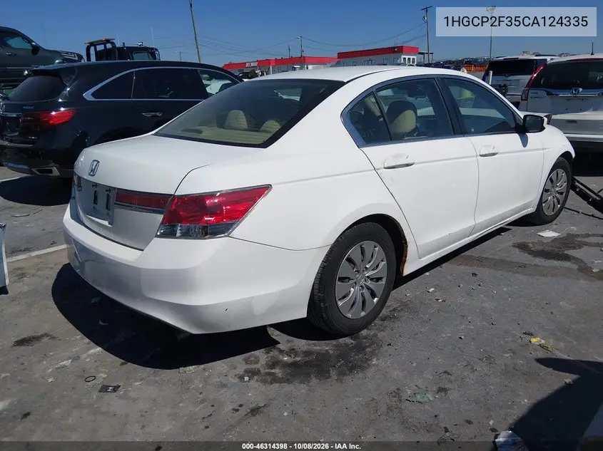 2012 HONDA ACCORD VIN 1HGCP2F35CA124335 — фото 4