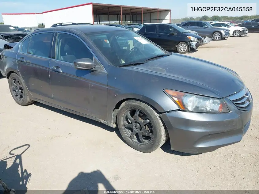 HONDA ACCORD 2012, VIN 1HGCP2F32CA045558