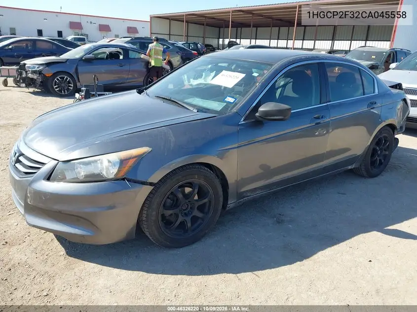 2012 HONDA ACCORD VIN 1HGCP2F32CA045558 — фото 2