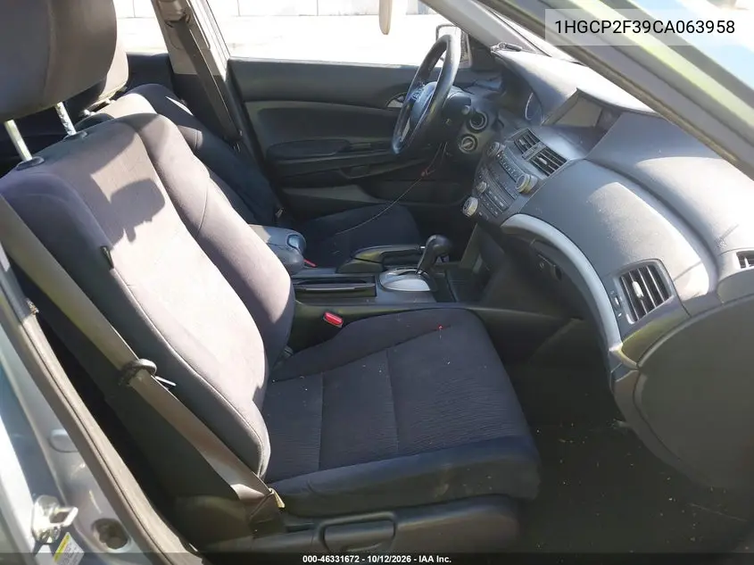 2012 HONDA ACCORD VIN 1HGCP2F39CA063958 — фото 5