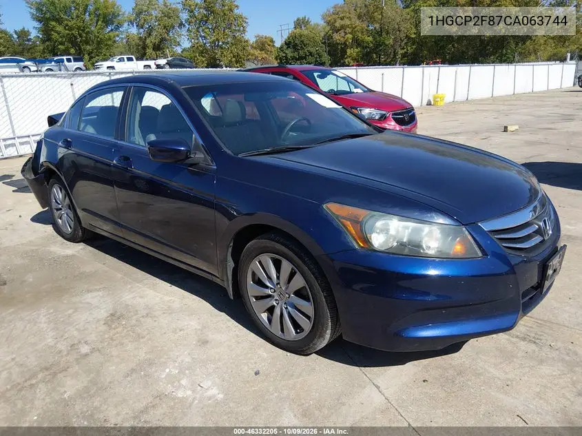 HONDA ACCORD 2012, VIN 1HGCP2F87CA063744