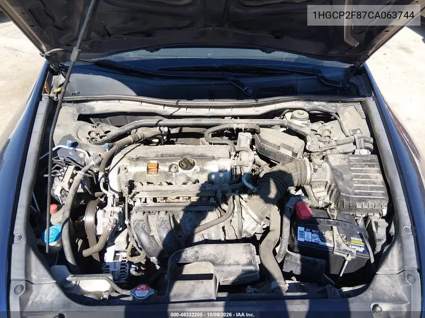 2012 HONDA ACCORD VIN 1HGCP2F87CA063744 — фото 10