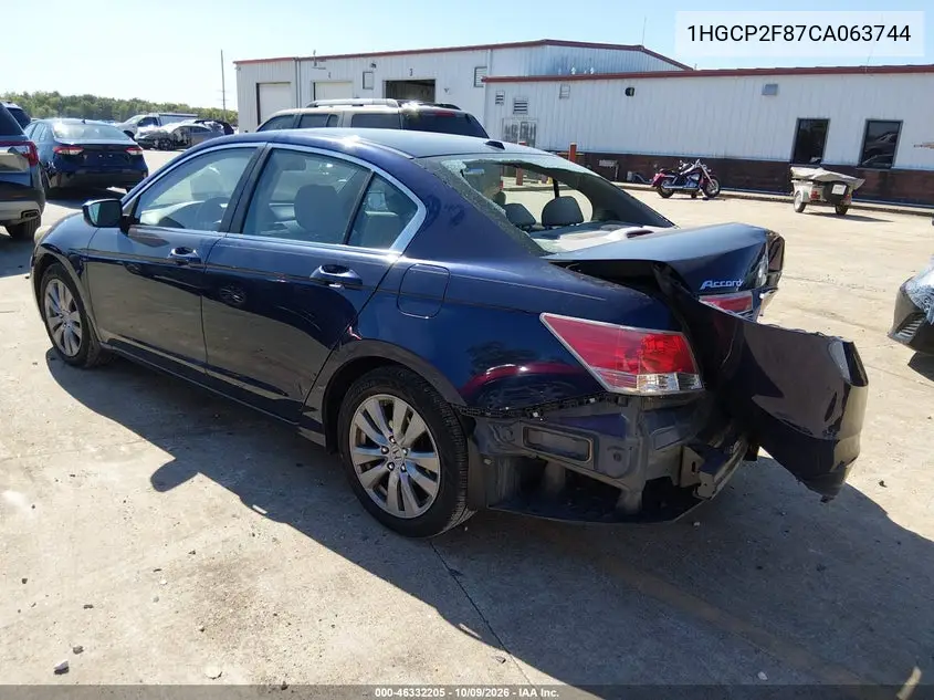 2012 HONDA ACCORD VIN 1HGCP2F87CA063744 — фото 3