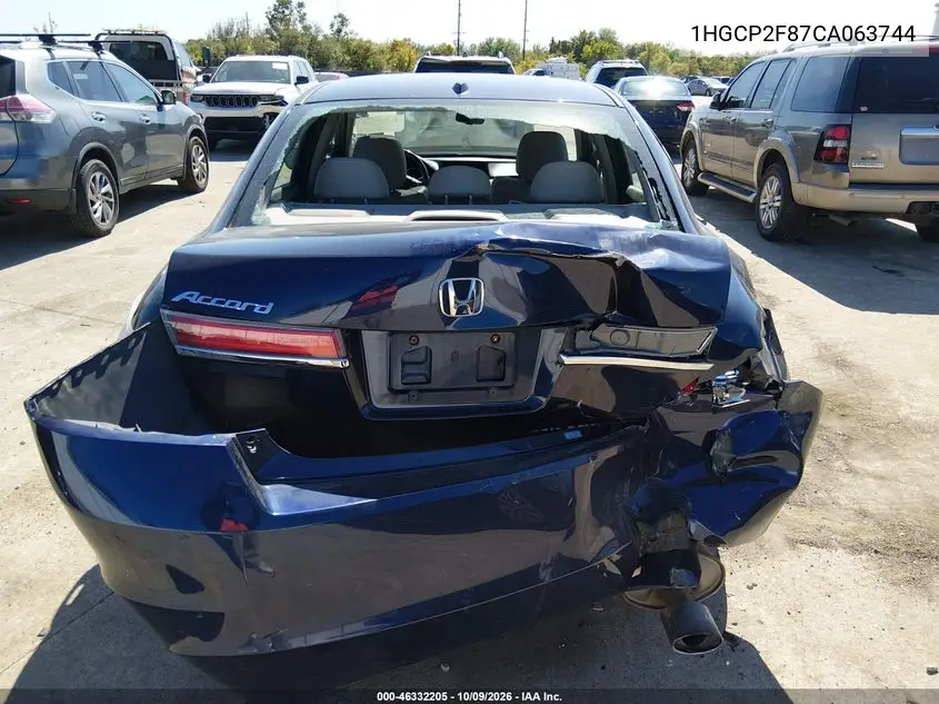 2012 HONDA ACCORD VIN 1HGCP2F87CA063744 — фото 6