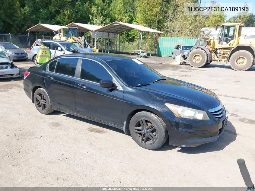 HONDA ACCORD 2012, VIN 1HGCP2F31CA189196