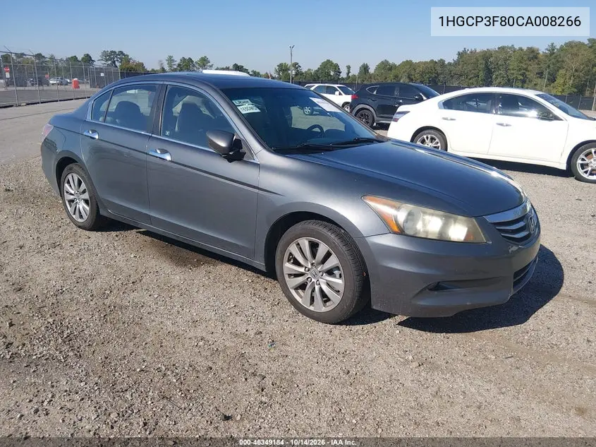 HONDA ACCORD 2012, VIN 1HGCP3F80CA008266