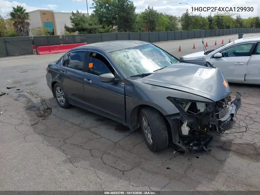 HONDA ACCORD 2012, VIN 1HGCP2F4XCA129930