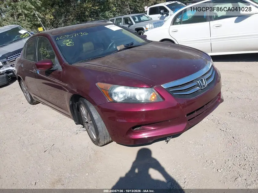 HONDA ACCORD 2012, VIN 1HGCP3F86CA041028