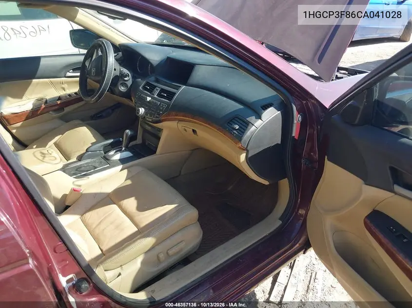 2012 HONDA ACCORD VIN 1HGCP3F86CA041028 — фото 5