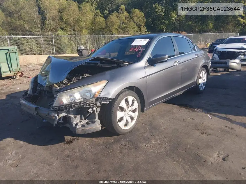 HONDA ACCORD 2012, VIN 1HGCP2F36CA023644