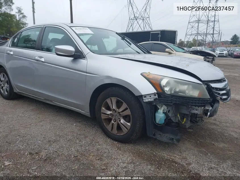 HONDA ACCORD 2012, VIN 1HGCP2F60CA237457