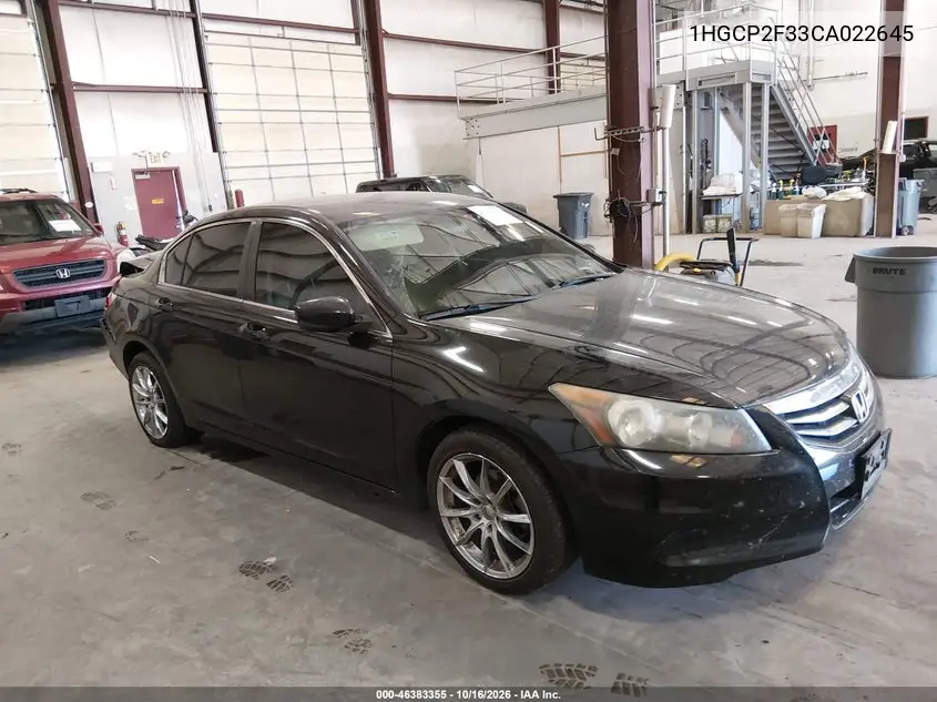 HONDA ACCORD 2012, VIN 1HGCP2F33CA022645