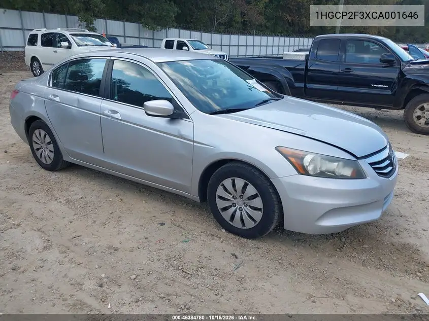 HONDA ACCORD 2012, VIN 1HGCP2F3XCA001646