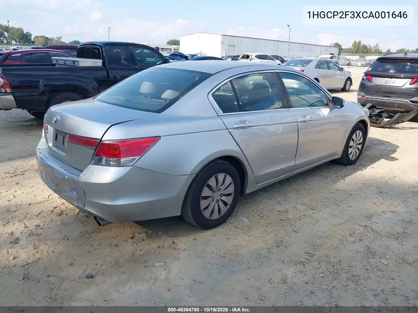 2012 HONDA ACCORD VIN 1HGCP2F3XCA001646 — фото 4