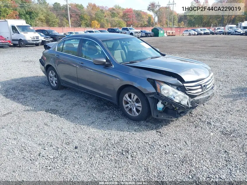 HONDA ACCORD 2012, VIN 1HGCP2F44CA229019