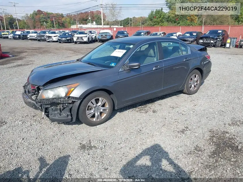 2012 HONDA ACCORD VIN 1HGCP2F44CA229019 — фото 2