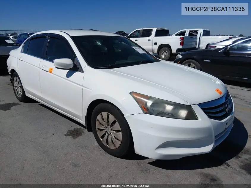 HONDA ACCORD 2012, VIN 1HGCP2F38CA111336