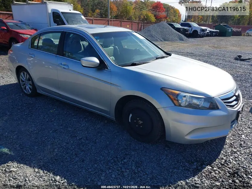 HONDA ACCORD 2012, VIN 1HGCP2F83CA119615