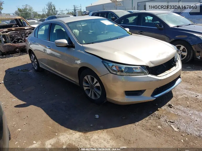 HONDA ACCORD 2013, VIN 1HGCR2F33DA167860