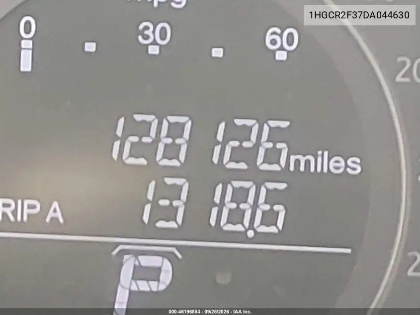 2013 HONDA ACCORD VIN 1HGCR2F37DA044630 — фото 4