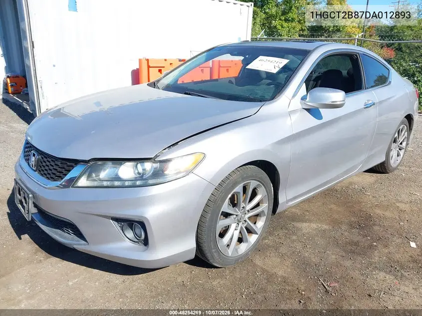 2013 HONDA ACCORD VIN 1HGCT2B87DA012893 — фото 2