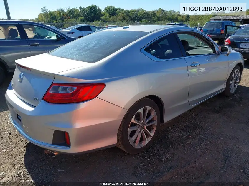 2013 HONDA ACCORD VIN 1HGCT2B87DA012893 — фото 4