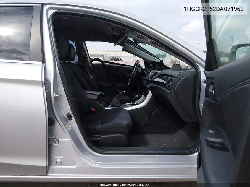 2013 HONDA ACCORD VIN 1HGCR2F52DA071963 — фото 5