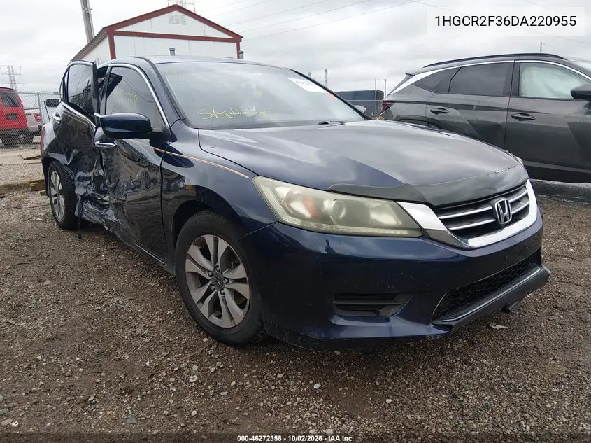 HONDA ACCORD 2013, VIN 1HGCR2F36DA220955