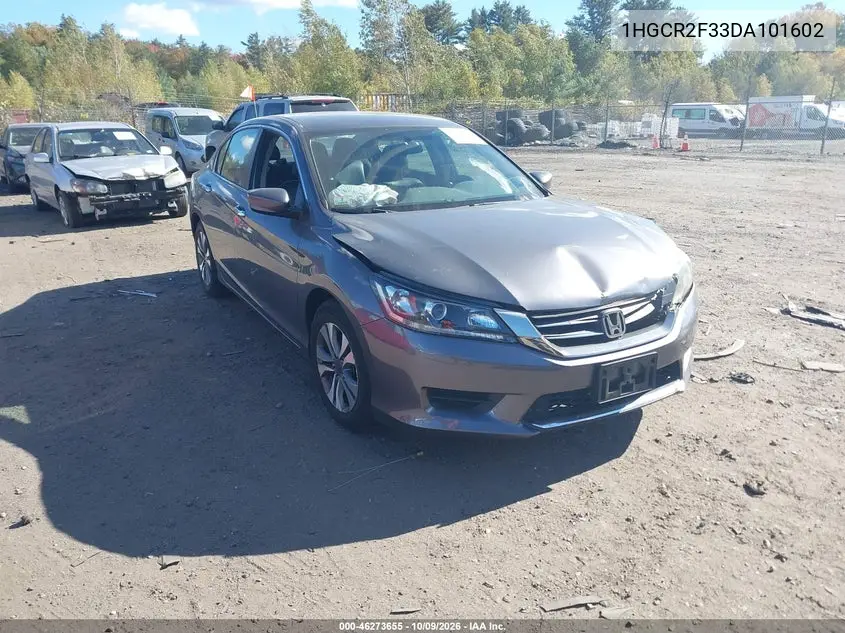 HONDA ACCORD 2013, VIN 1HGCR2F33DA101602
